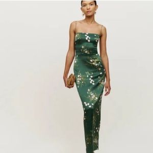 Reformation Frankie Floral Silk Maxi Dress